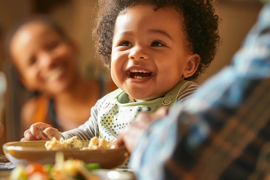 Soft silicone feeding spoons for infants